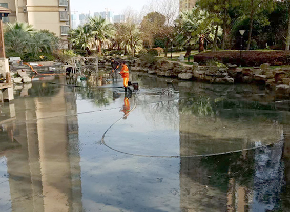 晋中景观池淤泥清理